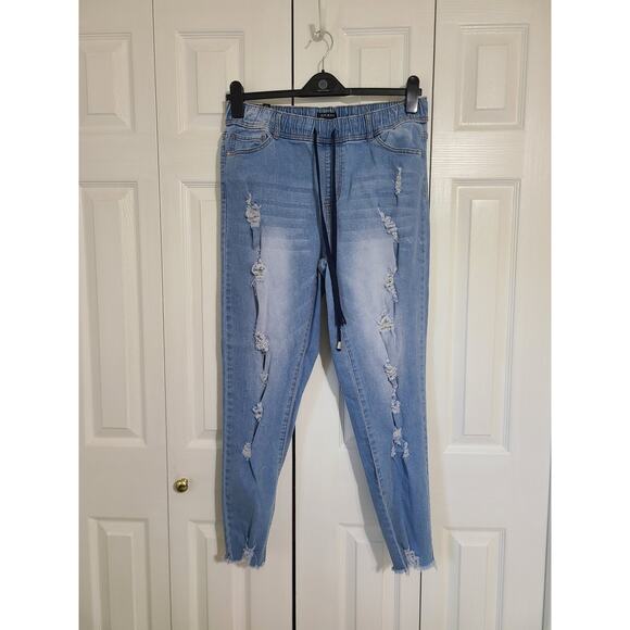 Elite jeans size 1x women's lightwash skinny jeans with elastic waistband - Picture 1 of 9